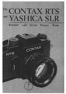 Yashica FR 2 manual. Camera Instructions.